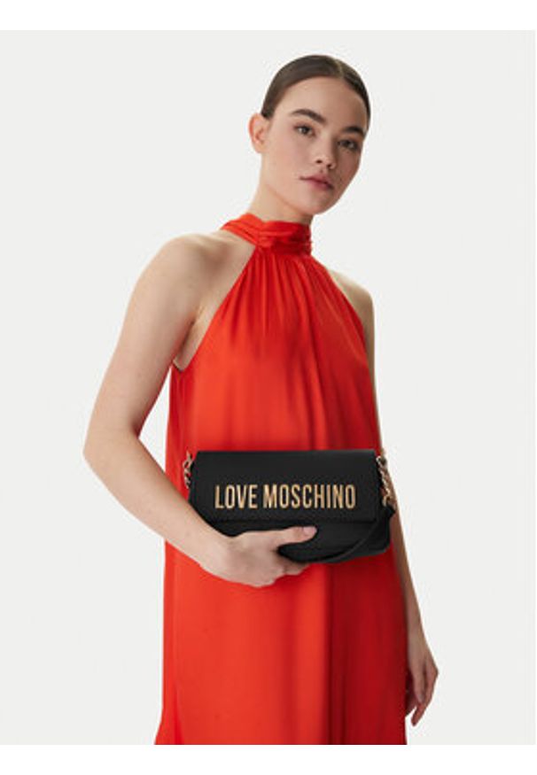 Love Moschino - LOVE MOSCHINO Torebka JC4109PP1OKD0000 Czarny. Kolor: czarny. Materiał: skórzane