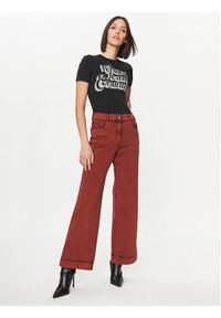 Versace Jeans Couture T-Shirt 75HAHG02 Czarny Regular Fit. Kolor: czarny. Materiał: bawełna