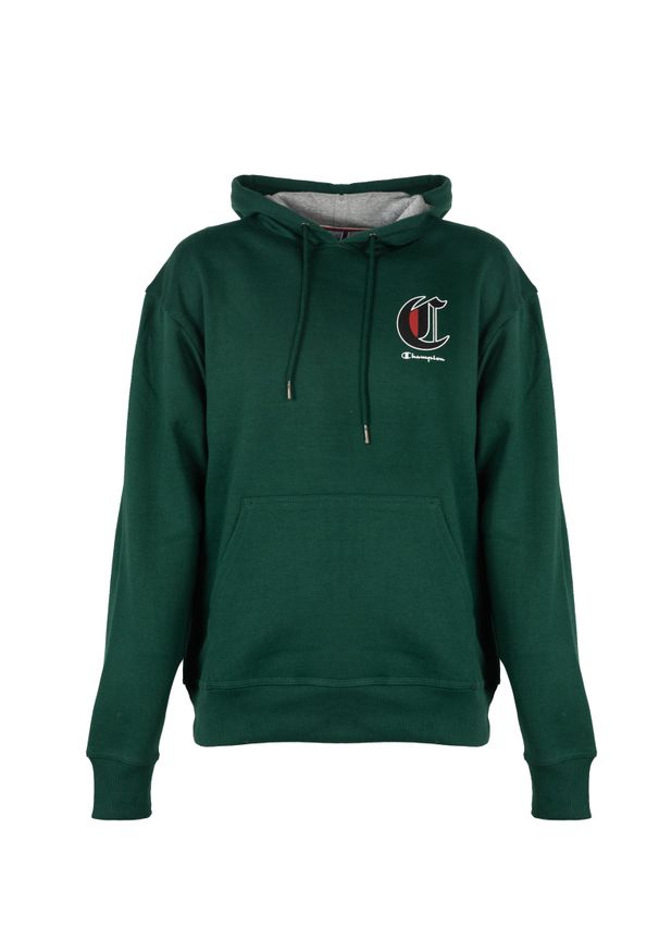 Champion Bluza "Hoodie" | HBGF89H586NKA | Mężczyzna | Zielony. Okazja: na co dzień. Typ kołnierza: kaptur. Kolor: zielony. Materiał: bawełna, poliester. Wzór: nadruk, aplikacja. Styl: casual