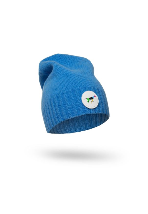 Cienka czapka jeździecka GALOP WEAR merino kaszmir. Kolor: niebieski. Materiał: kaszmir. Styl: sportowy