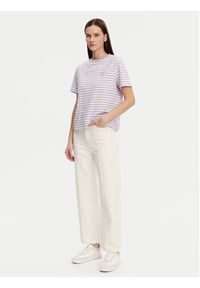 Marc O'Polo Denim T-Shirt 500 0005 953 Fioletowy Relaxed Fit. Typ kołnierza: polo. Kolor: fioletowy. Materiał: bawełna #4