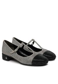 Tory Burch Baleriny Cap-Toe T-Strap Pave Heeled 159830 Srebrny. Kolor: srebrny. Materiał: syntetyk #2