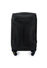 Średnia walizka miękka M Solier STL1801 czarna. Kolor: czarny. Materiał: materiał #1