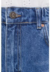 Answear Lab szorty jeansowe damskie gładkie high waist. Okazja: na co dzień. Stan: podwyższony. Kolor: niebieski. Materiał: jeans. Wzór: gładki. Styl: wakacyjny #2