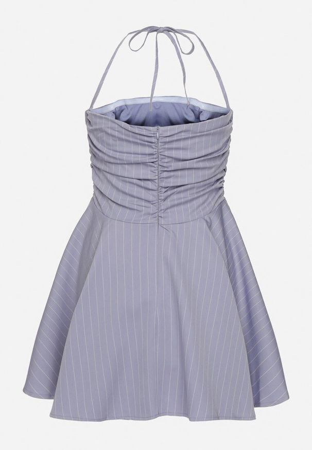 Born2be - Niebieska Sukienka Vices w Paski z Kwadratowym Dekoltem Fenarose. Okazja: na co dzień. Typ kołnierza: dekolt kwadratowy. Kolor: niebieski. Wzór: paski. Typ sukienki: sportowe. Styl: casual, elegancki, sportowy