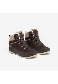 quechua - Buty turystyczne damskie Quechua NH900 skóra wodoodporne. Kolor: brązowy. Materiał: skóra. Szerokość cholewki: normalna. Sezon: zima