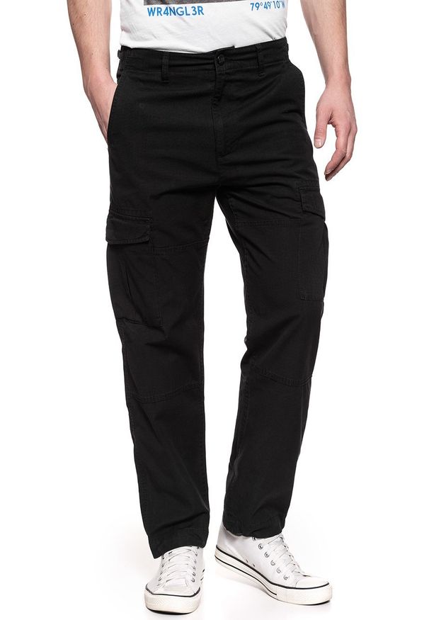 Lee - LEE SPODNIE MĘSKIE FATIGUE PANT BLACK L73ACJ01. Materiał: tkanina, materiał. Wzór: jednolity