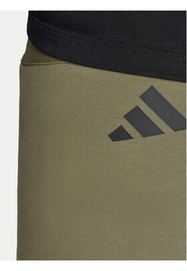 Adidas - adidas Legginsy Future Icons 3-Stripes JE0221 Zielony Slim Fit. Kolor: zielony. Materiał: bawełna