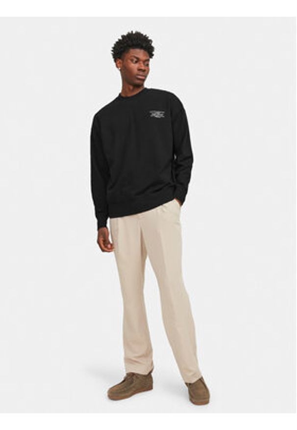 Jack & Jones - Jack&Jones Bluza Riley 12250647 Czarny Regular Fit. Kolor: czarny. Materiał: bawełna