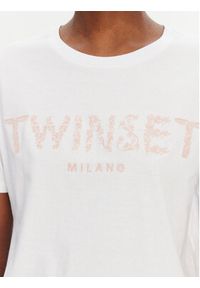 TwinSet - TWINSET T-Shirt 251TT2042 Biały Regular Fit. Kolor: biały. Materiał: bawełna #4