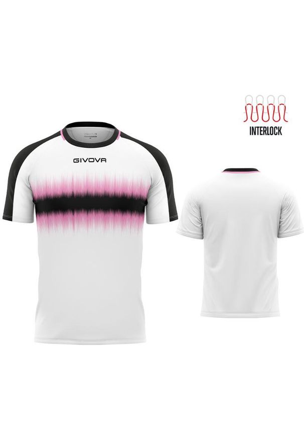 Givova Sport T-shirt XL Oddychowy Różowo-Czarny. Kolor: czarny, różowy, wielokolorowy. Materiał: poliester. Sport: fitness, kolarstwo, joga i pilates