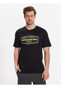 skechers - Skechers T-Shirt Latitude MTS368 Czarny Regular Fit. Kolor: czarny. Materiał: bawełna, syntetyk