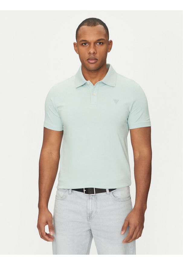 Guess Polo M5GP66 J1314 Zielony Regular Fit. Typ kołnierza: polo. Kolor: zielony. Materiał: bawełna