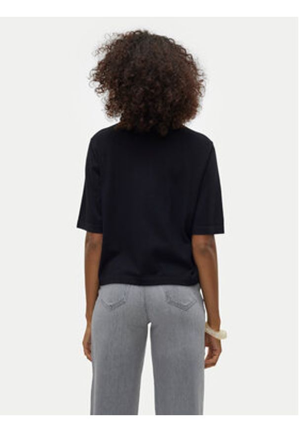 Vero Moda Sweter Silje 10320460 Czarny Oversize. Kolor: czarny. Materiał: wiskoza