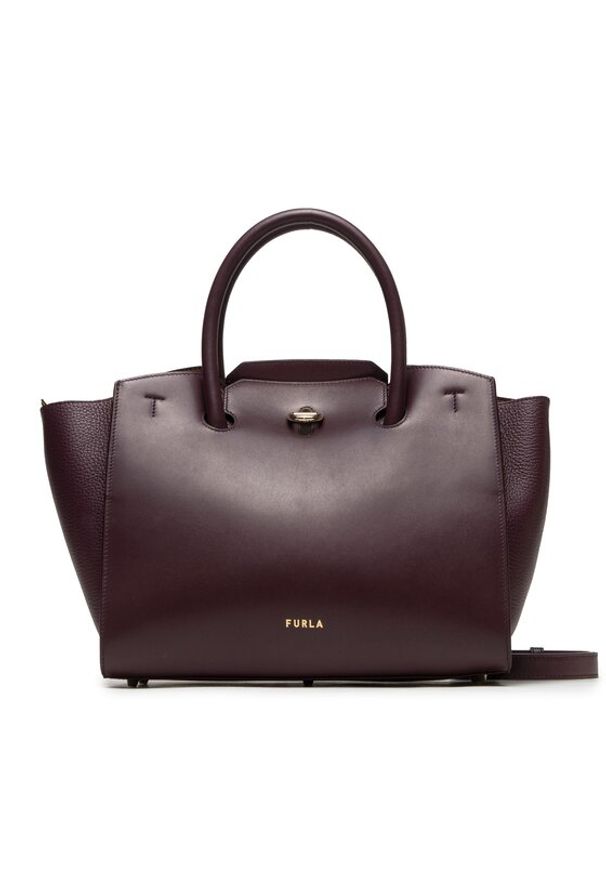Furla Torebka Genesi M Tote WB00811-BX0053-2-516-S1007 Bordowy. Kolor: czerwony. Materiał: skórzane