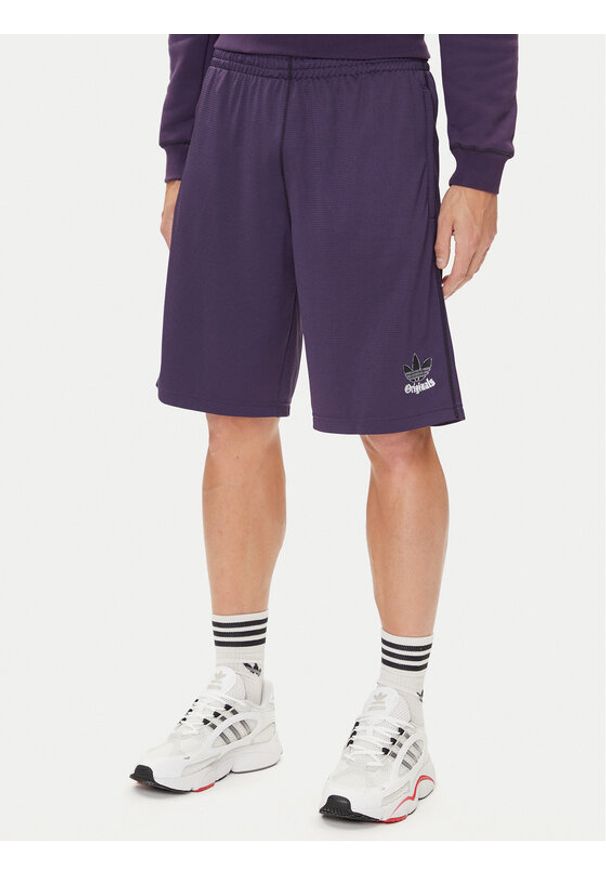 Adidas - adidas Szorty sportowe Graphic Mesh JY2758 Fioletowy Loose Fit. Kolor: fioletowy. Materiał: syntetyk. Styl: sportowy