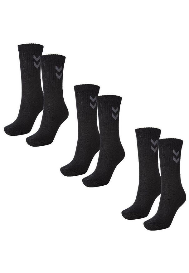 Zestaw skarpet sportowych dla dorosłych Hummel 3-Pack Basic Sock. Kolor: czarny. Sport: piłka ręczna