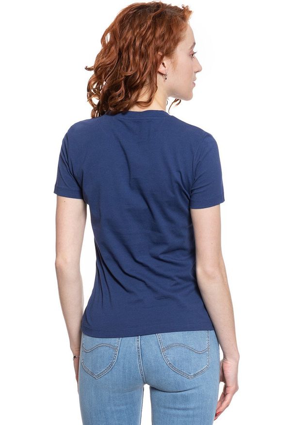 Lee - LEE T SHIRT DAMSKI SLIM LOGO TEE BLUEPRINT L43KEHLH 112109663. Wzór: nadruk
