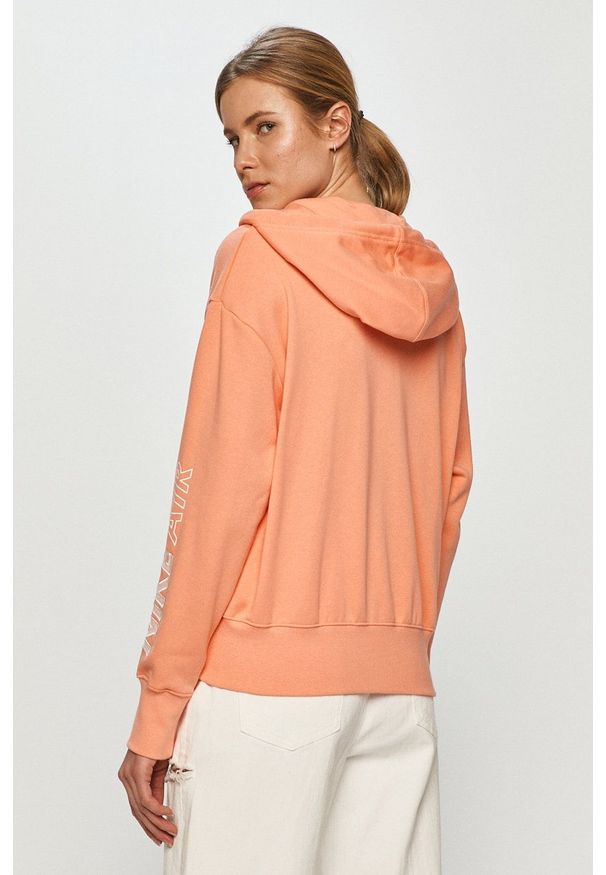 Nike Sportswear - Bluza. Kolor: pomarańczowy. Materiał: dzianina. Wzór: nadruk