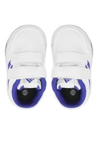 Adidas - adidas Sneakersy Tensaur Sport Training Hook and Loop Shoes H06301 Biały. Kolor: biały. Materiał: skóra
