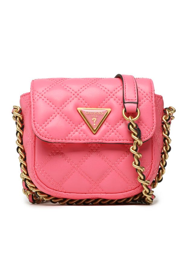 Guess Torebka Giully (QA) Mini Bags HWQA87 48730 Różowy. Kolor: różowy. Materiał: skórzane