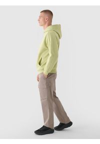 4f - 4F Spodnie casual cargo męskie 4F x Robert Lewandowski - khaki XL. Okazja: na co dzień. Kolor: oliwkowy, brązowy, wielokolorowy. Materiał: bawełna, materiał, tkanina. Styl: casual