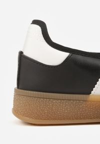 Renee - Czarne Tenisówki Sneakeriny z Paskiem na Rzep Pirel. Okazja: na co dzień. Zapięcie: rzepy. Kolor: czarny. Materiał: jeans, koronka. Wzór: gładki #2