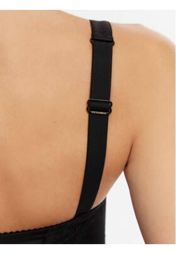 DOLCE & GABBANA - Dolce&Gabbana Body O9A05T ONO13 Czarny Slim Fit. Kolor: czarny. Materiał: jedwab