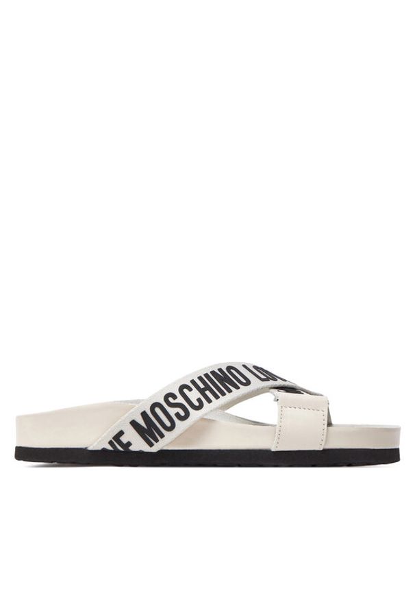 Love Moschino - LOVE MOSCHINO Klapki JA28263G0IIX110A Brązowy. Kolor: brązowy. Materiał: skóra