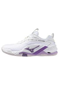 Buty do piłki ręcznej Mizuno Wav Stealth Neo 2. Kolor: biały, wielokolorowy, różowy
