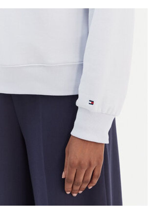 TOMMY HILFIGER - Tommy Hilfiger Bluza Script WW0WW49418 Błękitny Regular Fit. Kolor: niebieski. Materiał: bawełna