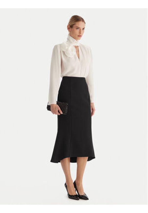 ACCESS FASHION Spódnica midi 54-6027-168 Czarny Regular Fit. Kolor: czarny. Materiał: syntetyk