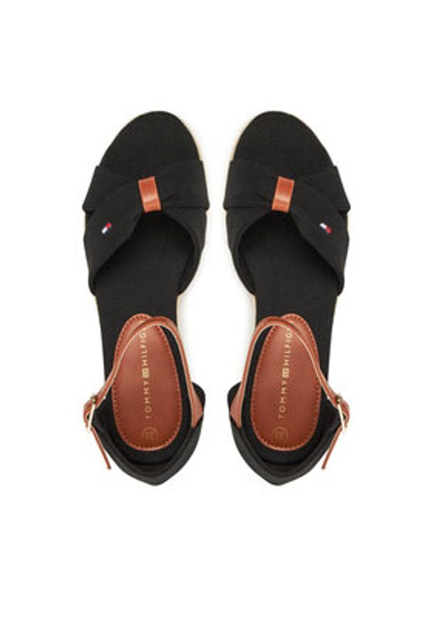 TOMMY HILFIGER - Tommy Hilfiger Espadryle T3A7-33801-0048 S Czarny. Kolor: czarny. Materiał: materiał