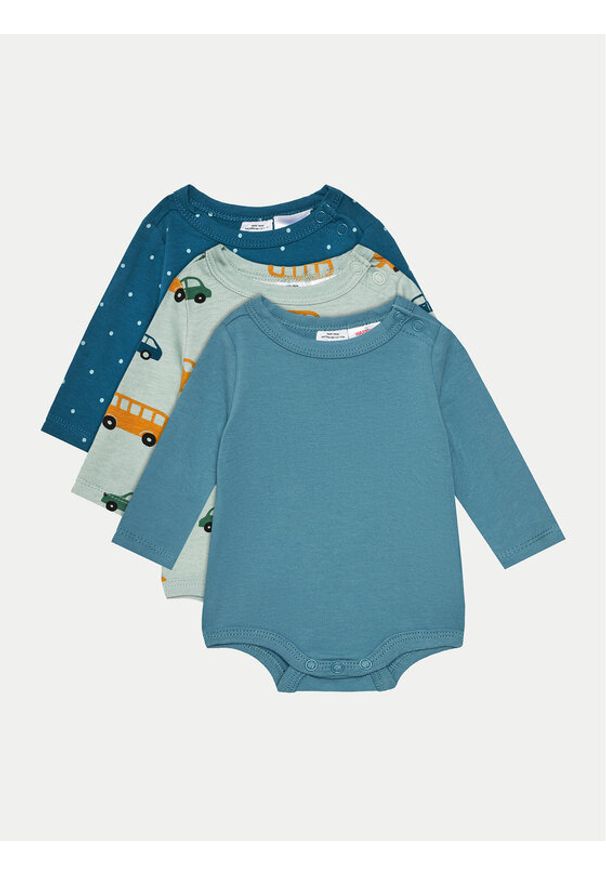 Cotton On Kids Komplet 3 par body dziecięcych 7342439 Kolorowy Regular Fit. Materiał: bawełna. Wzór: kolorowy