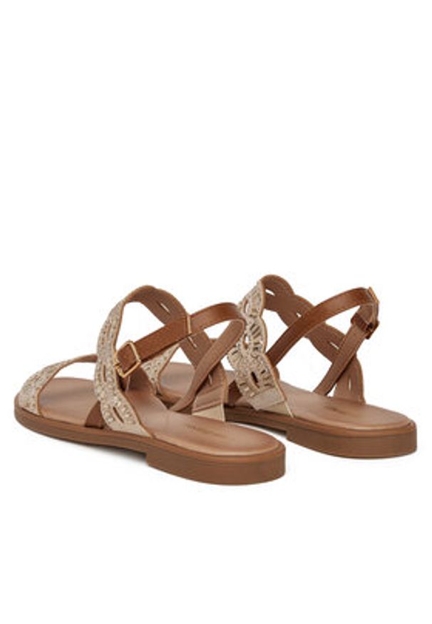 Clara Barson Sandały WS6308-09 Beżowy. Kolor: beżowy. Materiał: materiał