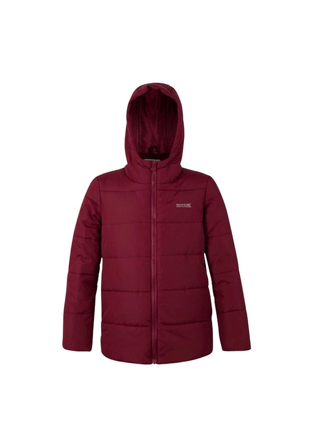 Regatta - Kurtka Ocieplana Dziecięca Halkner. Kolor: czerwony. Materiał: puch. Styl: sportowy
