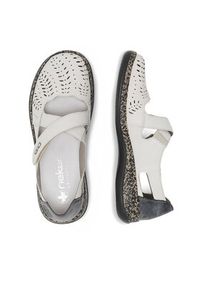 Rieker Półbuty 46375-60 Biały. Kolor: biały. Materiał: skóra #6