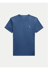 Polo Ralph Lauren T-Shirt 710671438373 Niebieski Custom Slim Fit. Typ kołnierza: polo. Kolor: niebieski. Materiał: bawełna