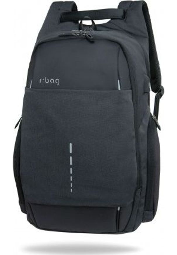 R-BAG - Plecak R-bag Plecak męski na laptop 13-15,6'' z USB Drum Black rBAG luksusowy