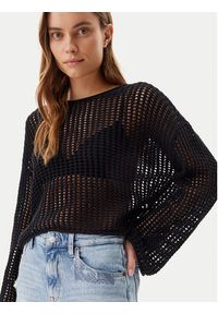 Vans Sweter Mila VN000M9H Czarny Loose Fit. Kolor: czarny. Materiał: bawełna #4