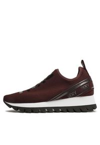 DKNY Sneakersy Abbi K3299730 Bordowy. Kolor: czerwony. Materiał: materiał #2