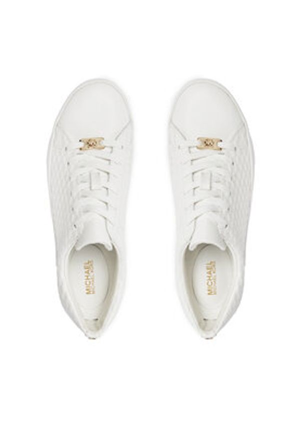 MICHAEL Michael Kors Sneakersy Keaton Lace Up 43R4KTFS1L Biały. Kolor: biały. Materiał: skóra