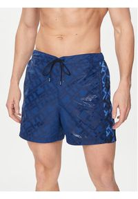TOMMY HILFIGER - Tommy Hilfiger Szorty kąpielowe UM0UM03211 Granatowy Slim Fit. Kolor: niebieski. Materiał: syntetyk #3