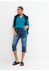 bonprix - Dżinsy Straight, mid waist, ze stretchem. Kolor: niebieski #3