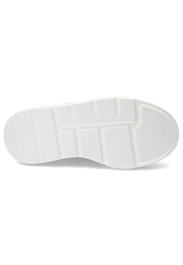 Białe Sneakersy Filippo Modne Obuwie Damskie Na Platformie. Okazja: na co dzień. Zapięcie: sznurówki. Kolor: biały. Materiał: materiał. Obcas: na platformie. Styl: elegancki, klasyczny, casual