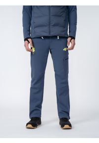 4f - Spodnie trekkingowe softshell membrana 10 000 męskie Litwa - Pekin 2022. Kolor: niebieski. Materiał: softshell. Sezon: zima #2