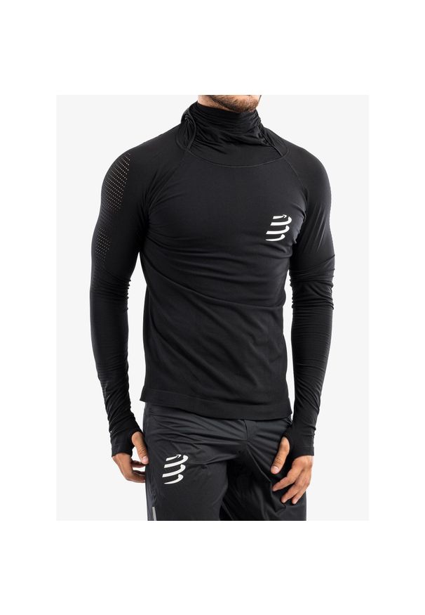 Bluza męska Compressport 3D Thermo UltraLight Racing Hoodie. Kolor: czarny