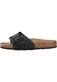 Klapki damskie Birkenstock Catalina. Kolor: czarny. Materiał: materiał, syntetyk
