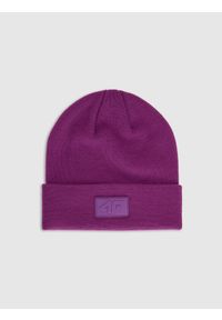 4f - 4F Czapka beanie uniseks - różowa Uniwersalny. Kolor: różowy. Materiał: syntetyk, materiał. Sezon: zima. Styl: klasyczny, sportowy, casual