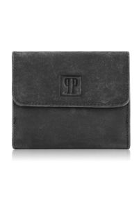 Portmonetka damska czarna PAOLO PERUZZI T-11-BL. Kolor: czarny. Materiał: materiał #1